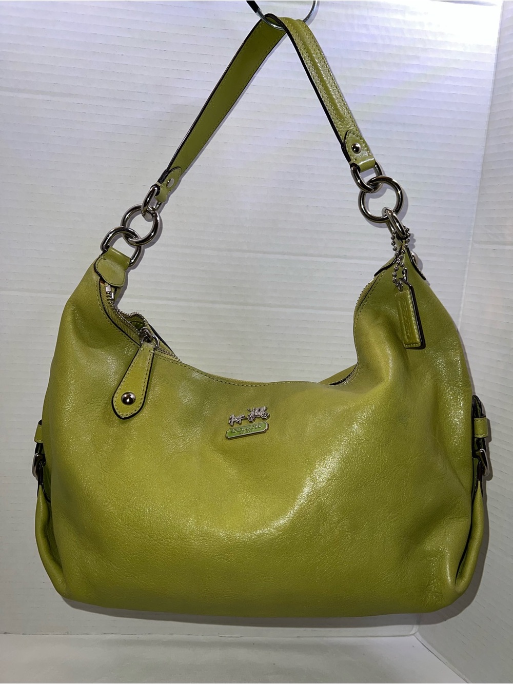 Coach Madison Hailey Hobo Crossbody Shoulder Bag Green Lime